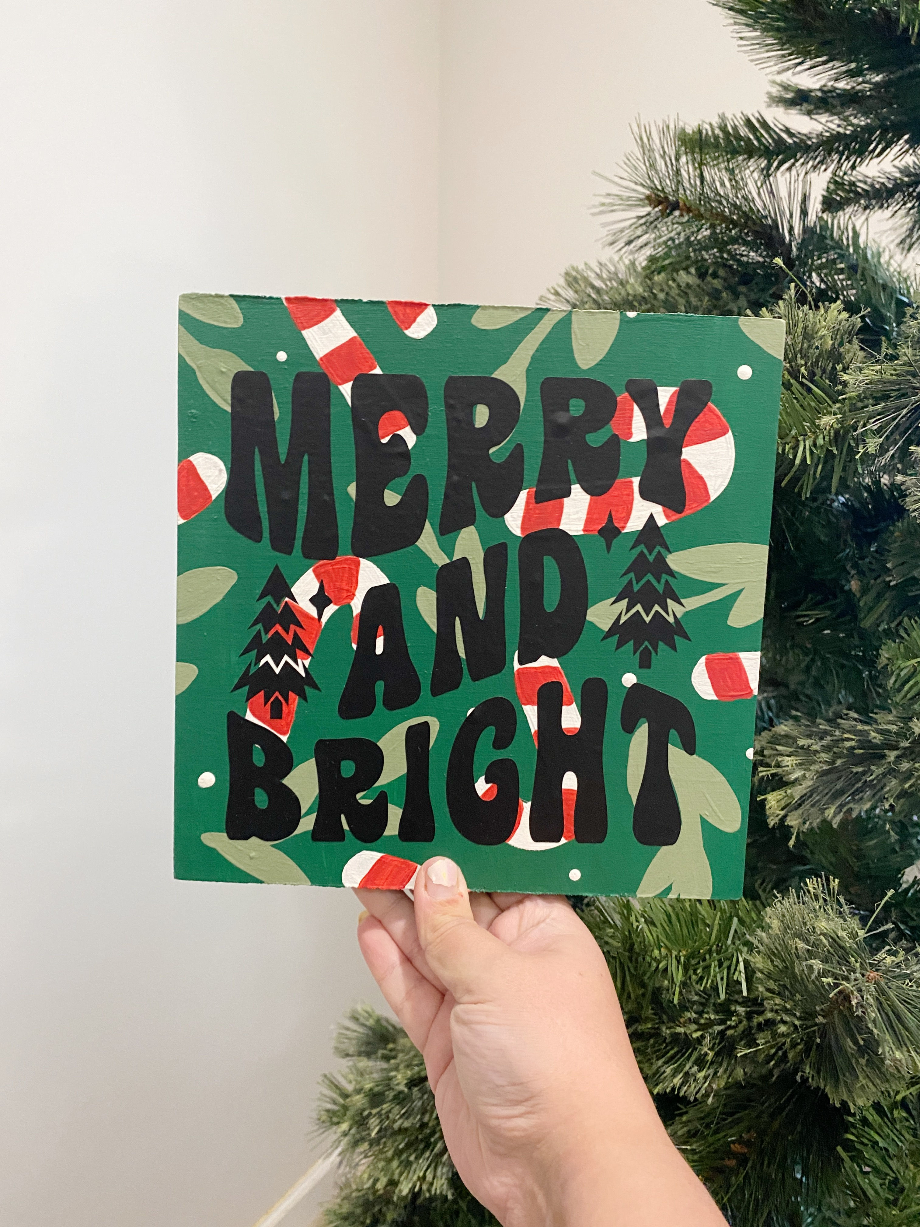 Merry + Bright | Wood Sign