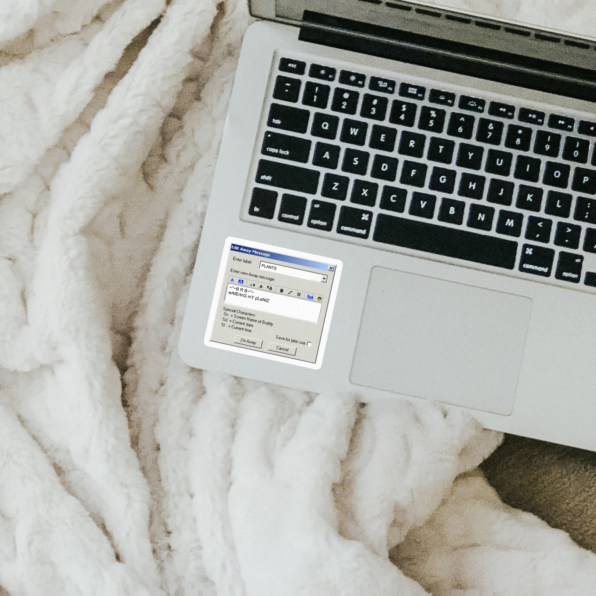 Plant Watering AIM Away Message | Sticker