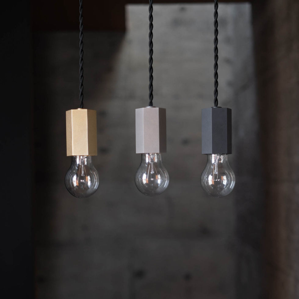 ペンダントライト / 六角 L (真鍮灰染め)