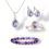 Küçük resim: “Ametist set” 925 ayar gümüş 18 ayar beyaz altın kaplama