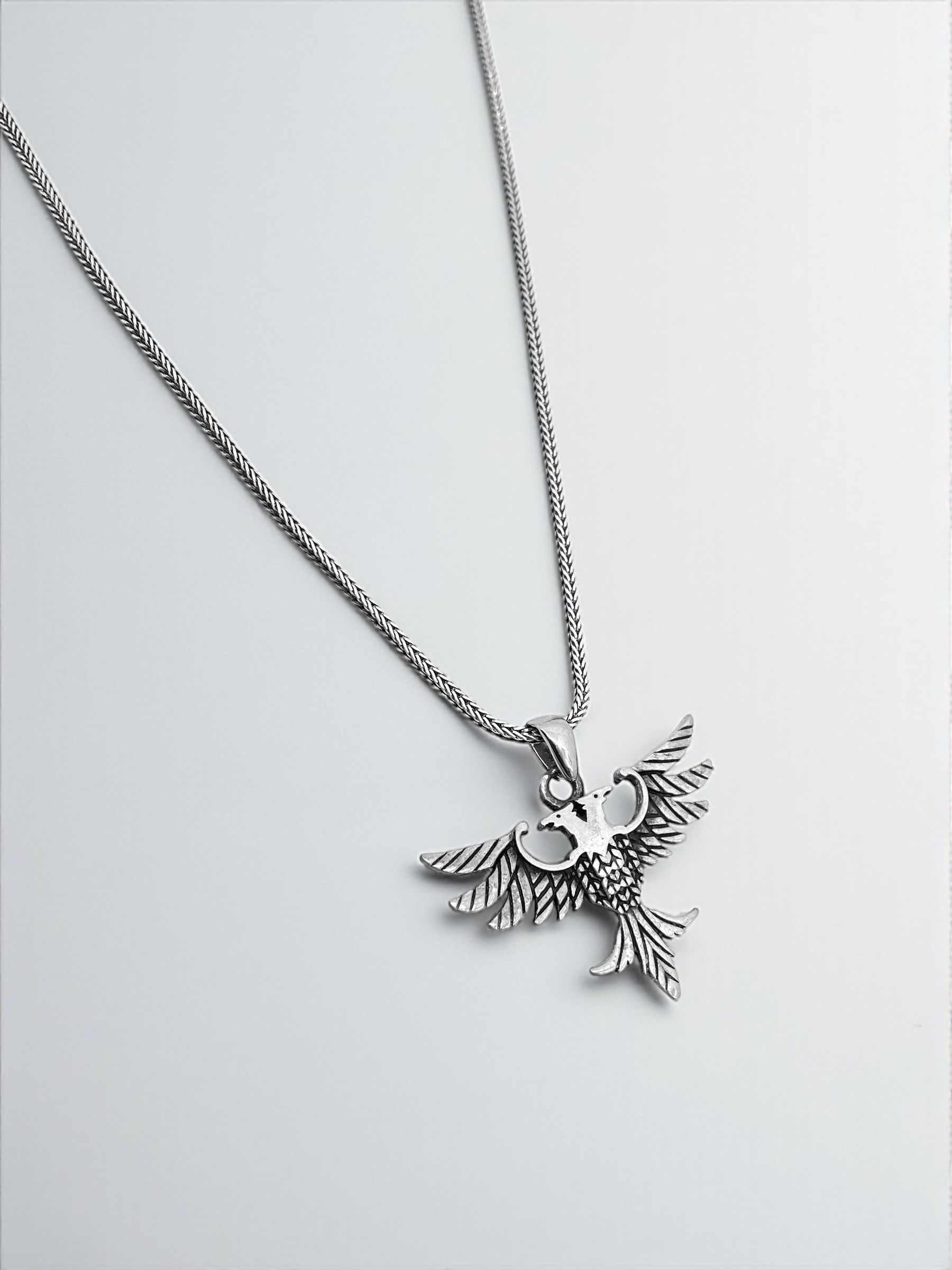 Arnavutluk bayrağı kolye Gurmet model zincir 925 Ayar Gümüş