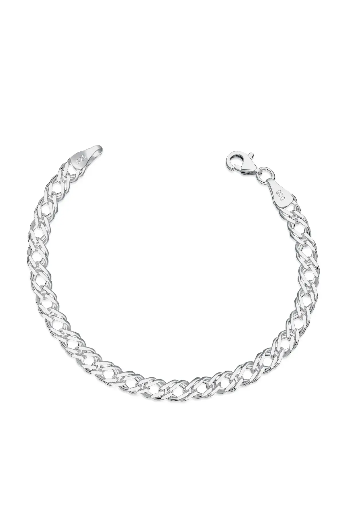 6 mm Kalın Bismark Model 925 ayar Gümüş Bileklik