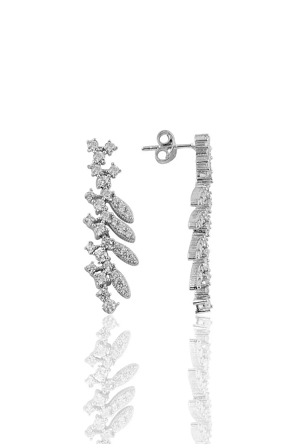 Küçük resim: Pırlanta kalıbı özel tasarım set 925 ayar Gümüş 18 ayar beyaz altın kaplama