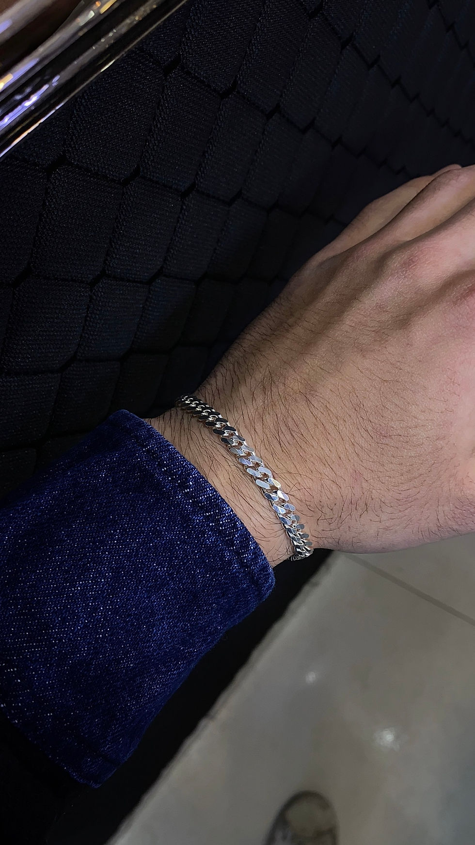 Küçük resim: 5,5 mm Gurmet 925 ayar gümüş bileklik unisex