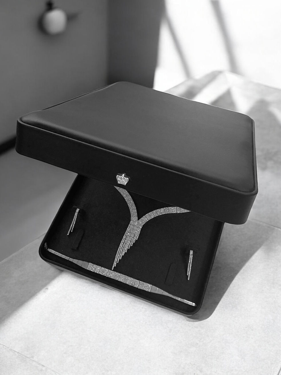 Küçük resim: 10 salkım 5 sıra Su yolu Set 925 Ayar Gümüş 18 ayar Beyaz Altın kaplama