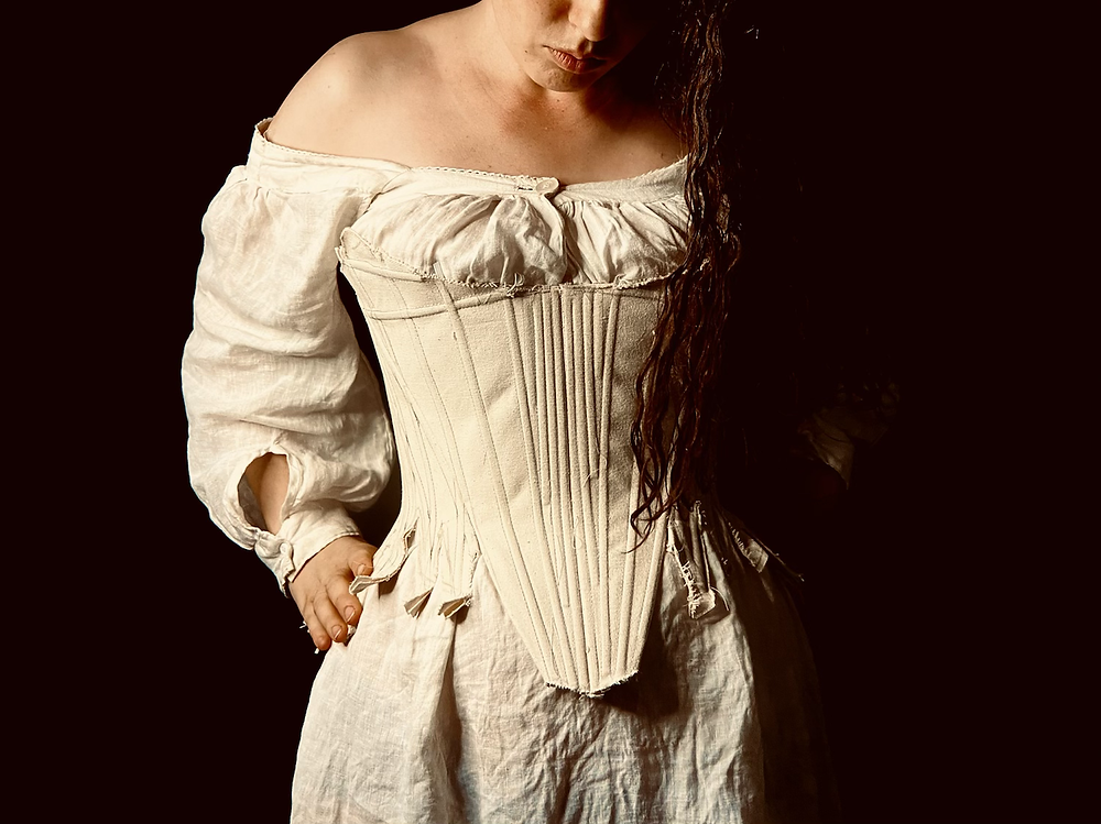 stays mock-up corset 18th century