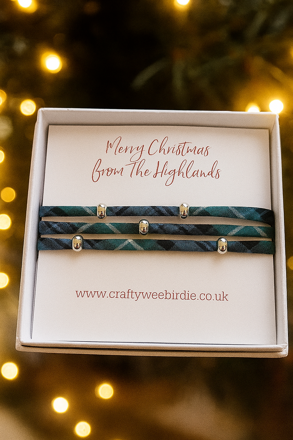 Tartan bracelet - Merry Christmas From The Highlands