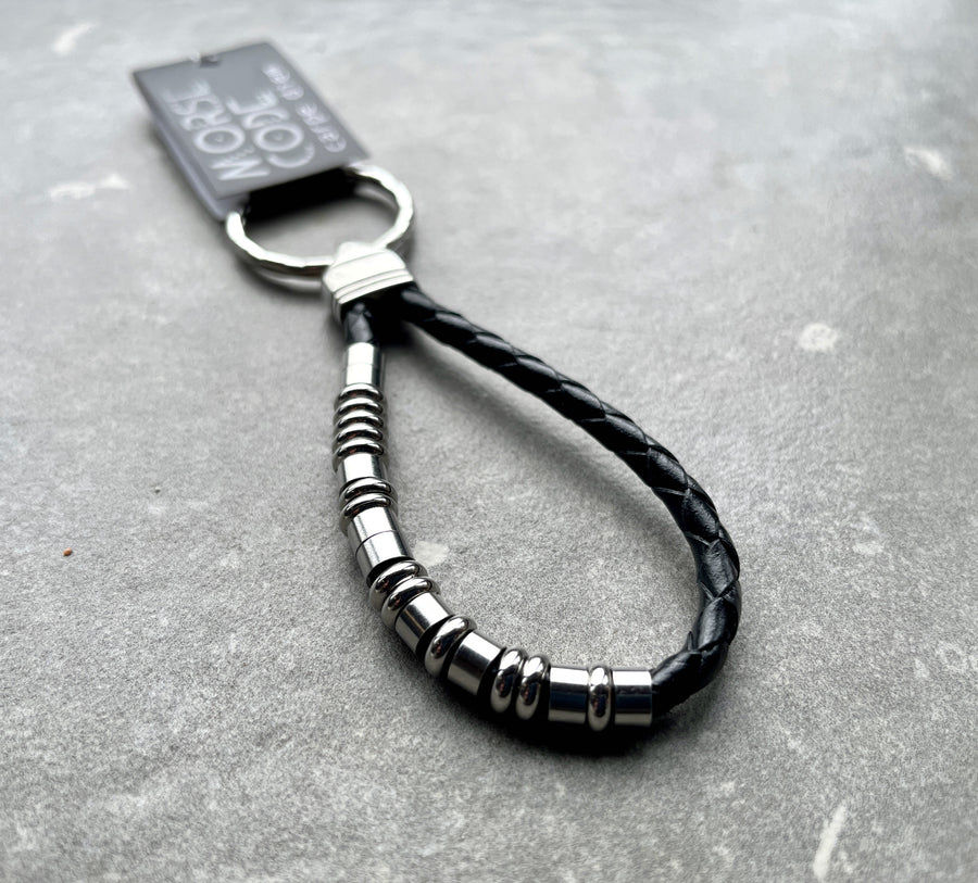Thumbnail: Morse Code Keyring - Carpe Diem - Tan or Black