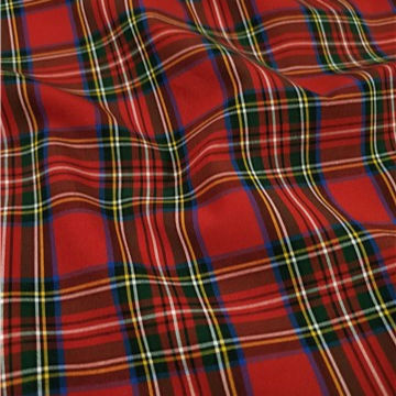 Thumbnail: 3 bead tartan fabric bracelet 