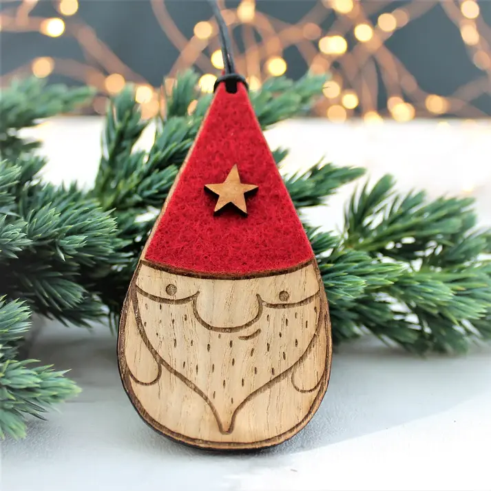 Wooden Christmas Gnome Hanger