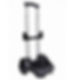 GCE Zen-O carry cart with telescoping  handle and molded device seat angled view
