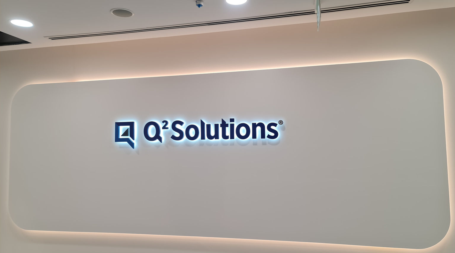 backlit wall signage