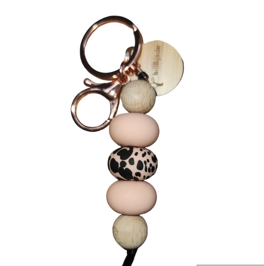 Peachy Leopard - Key Chain