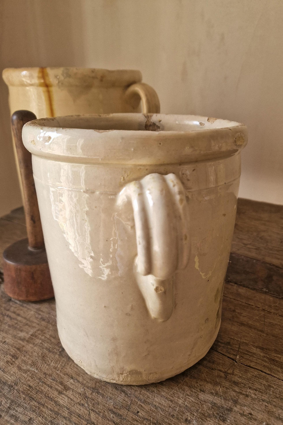 Thumbnail: Antique Terracotta Sardine Pot from Puglia. Glazed. Early 1900s. Utensil Pot