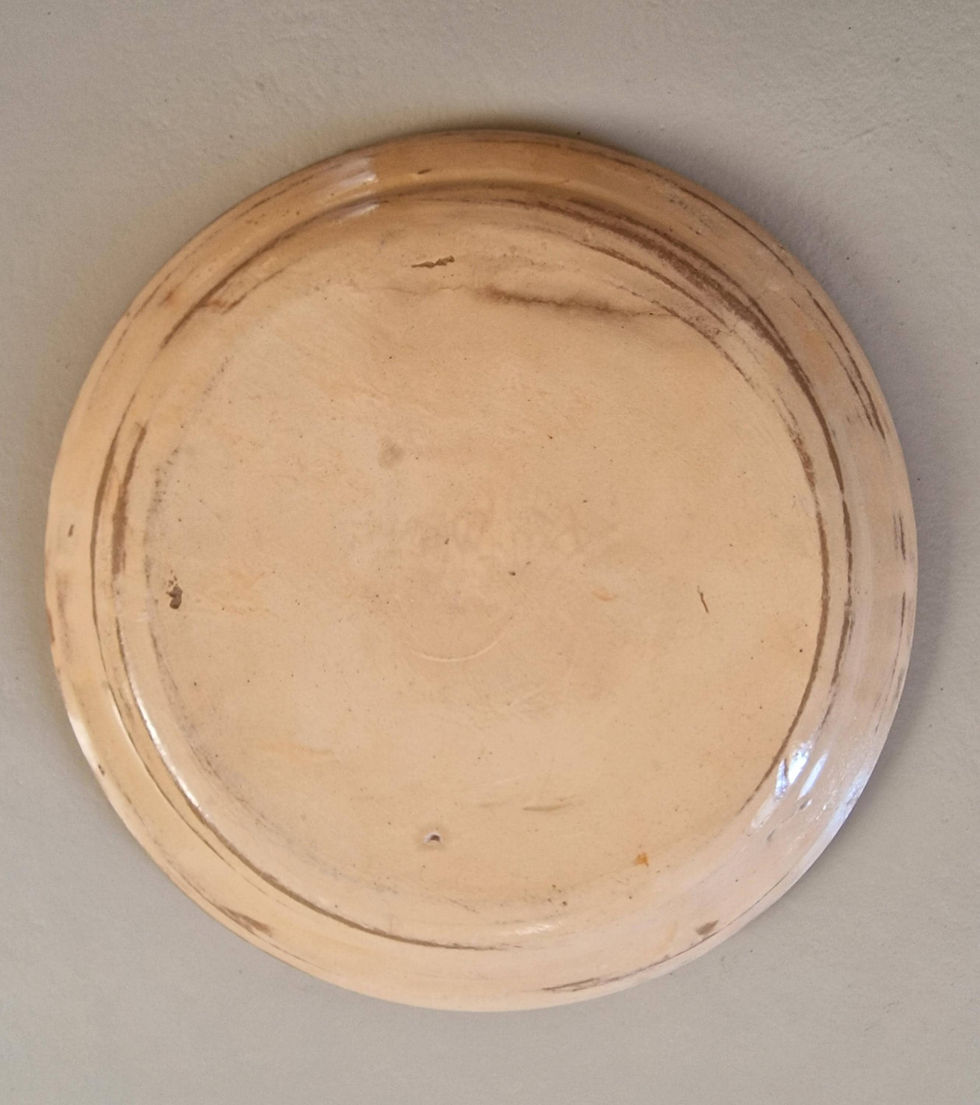 Thumbnail: Vintage Italian Handmade Glazed Majolica Plate from Caltagirone, Sicily. Rooster