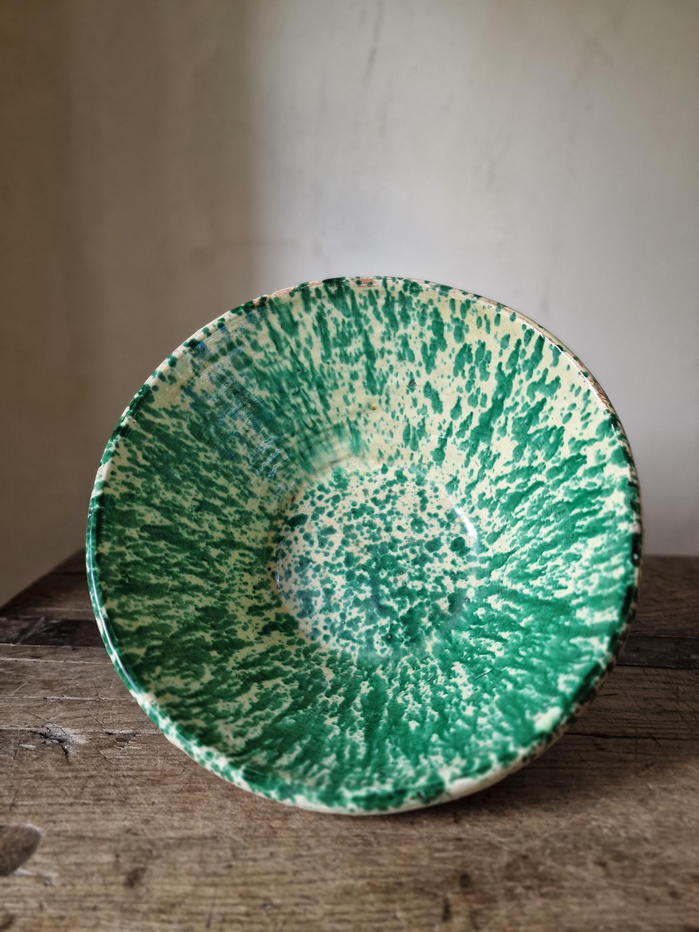 Antique Italian Terracotta Passata Bowl. Early 1900s