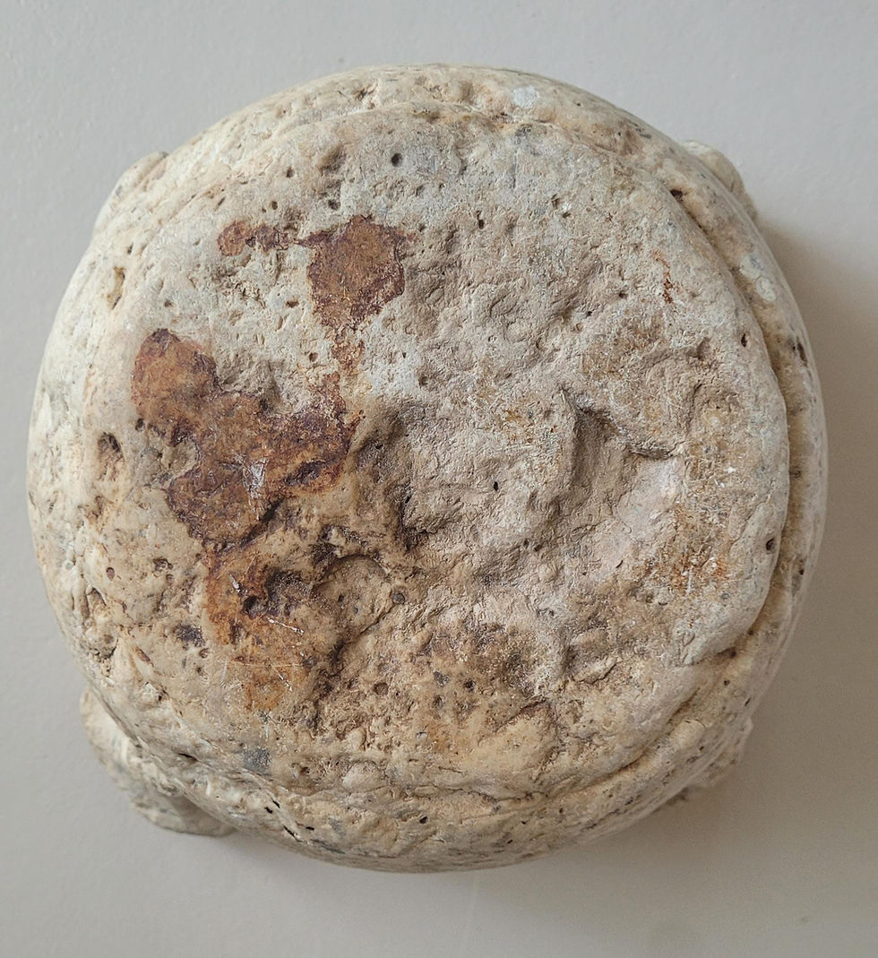 Thumbnail: Large Antique Italian Travertine Stone Mortar 1600s