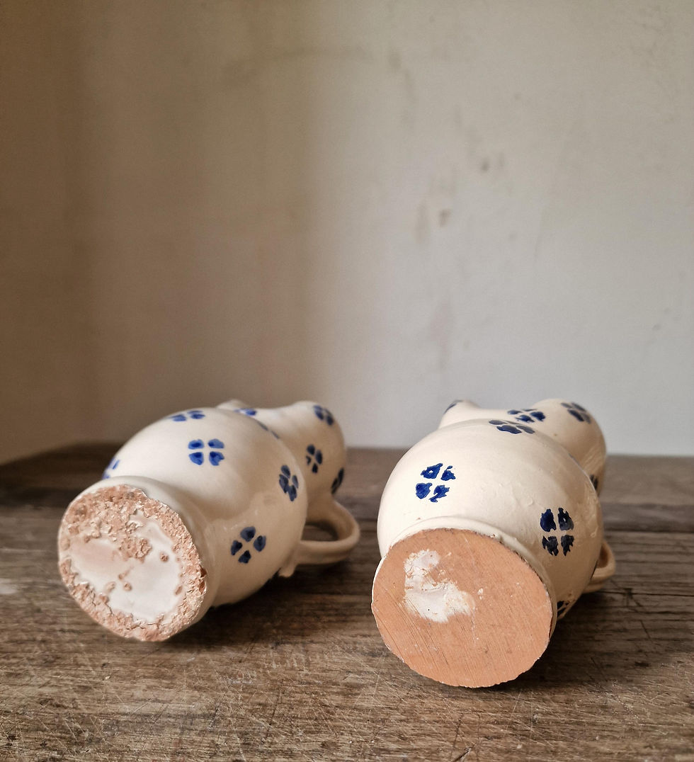 Thumbnail: Pair of Vintage Italian Terracotta Pitchers from Puglia.