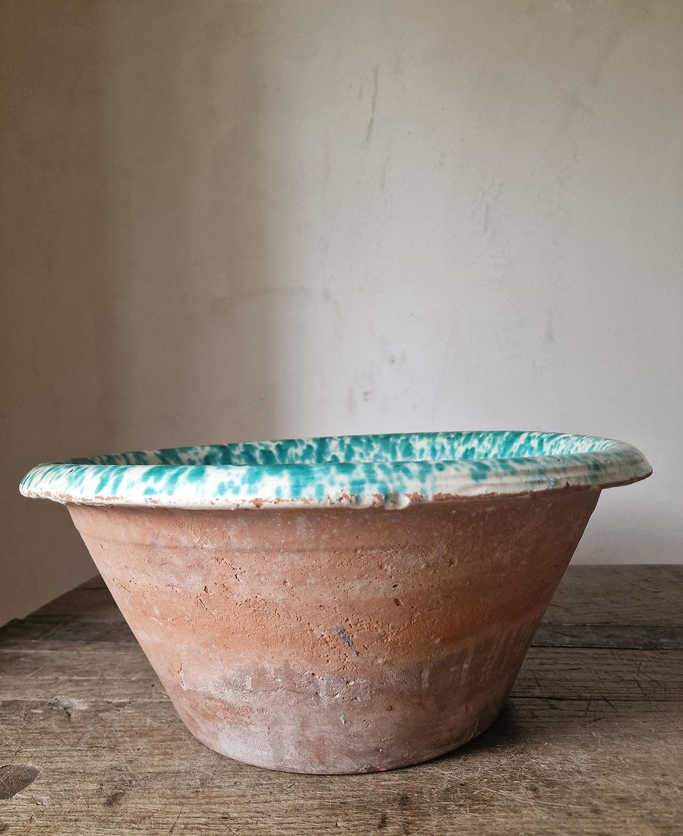 Thumbnail: Large Antique Tuscan Terracotta Passata Bowl. Early 1900s