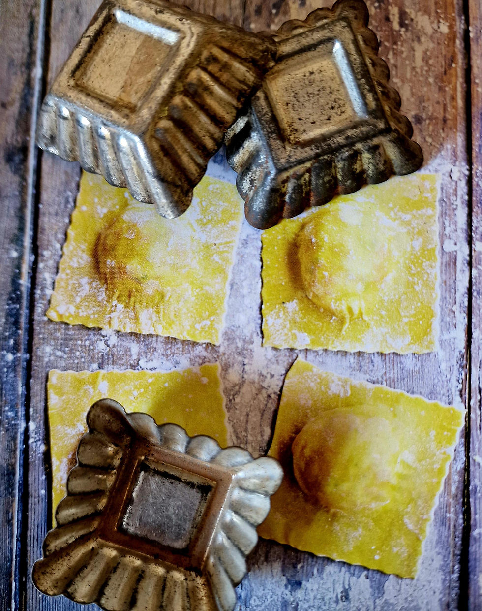 Thumbnail: Vintage Italian Baking and Cooking Molds. Ravioli kit.