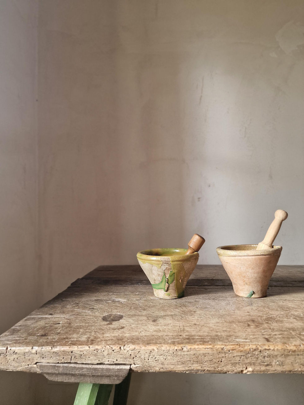 Thumbnail: Vintage Spanish Terracotta Pestle and Mortar