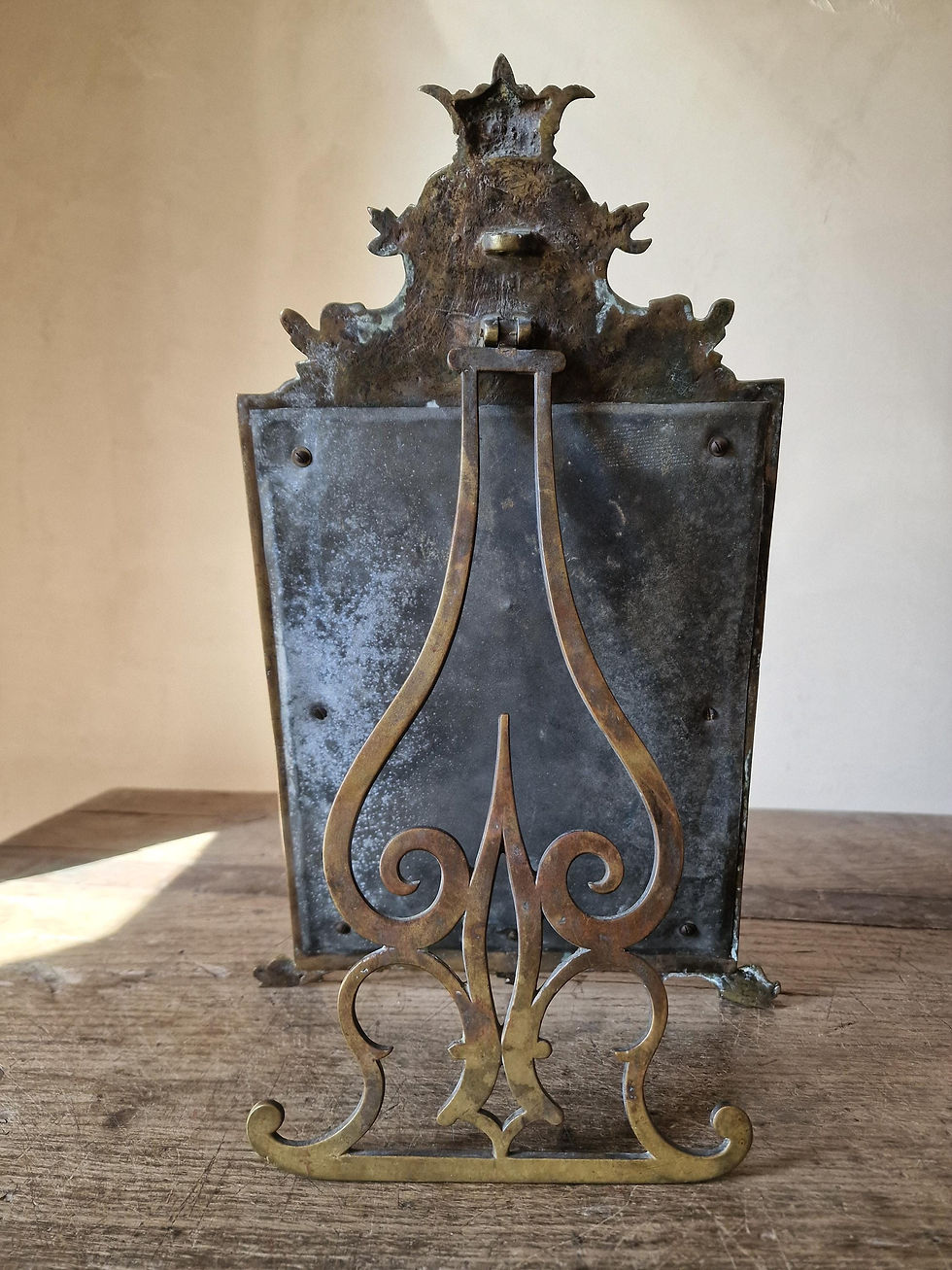 Thumbnail: Antique Italian Bronze Mirror. Mercury Mirror. Early 1900s