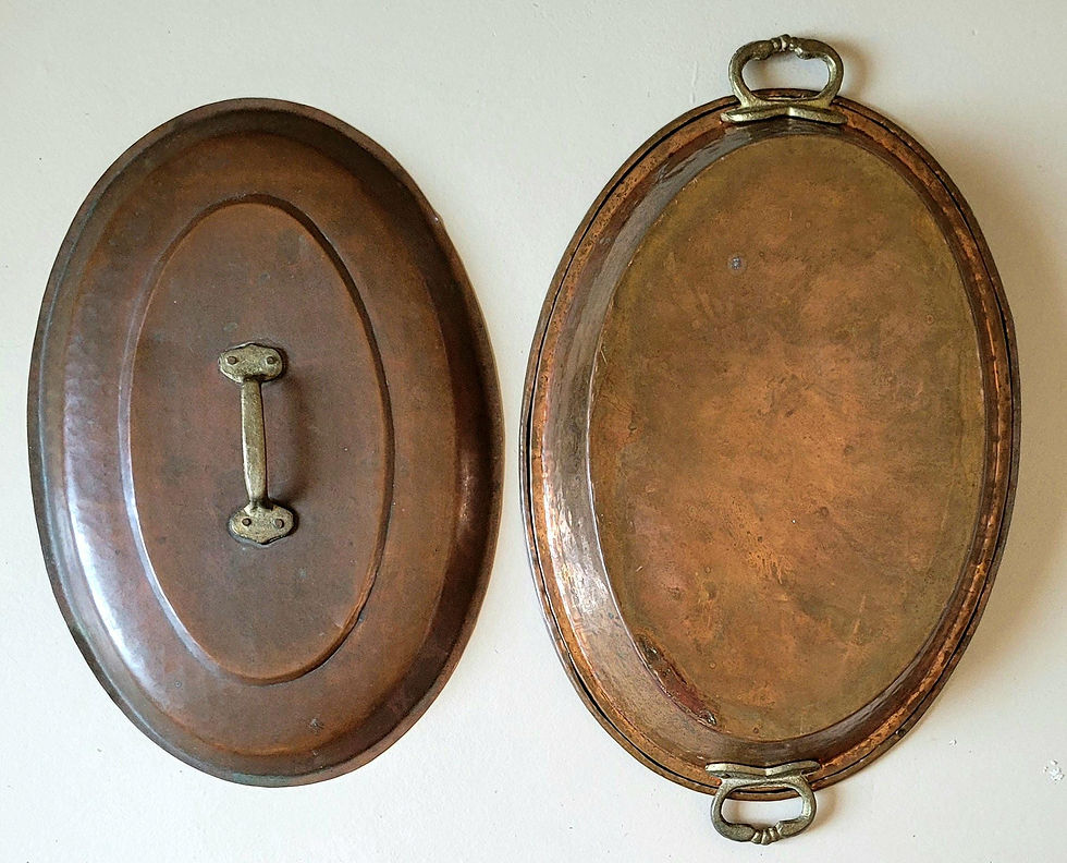 Thumbnail: Vintage Italian Hand Hammered Copper Pan/Copper Pot/Poissonniere
