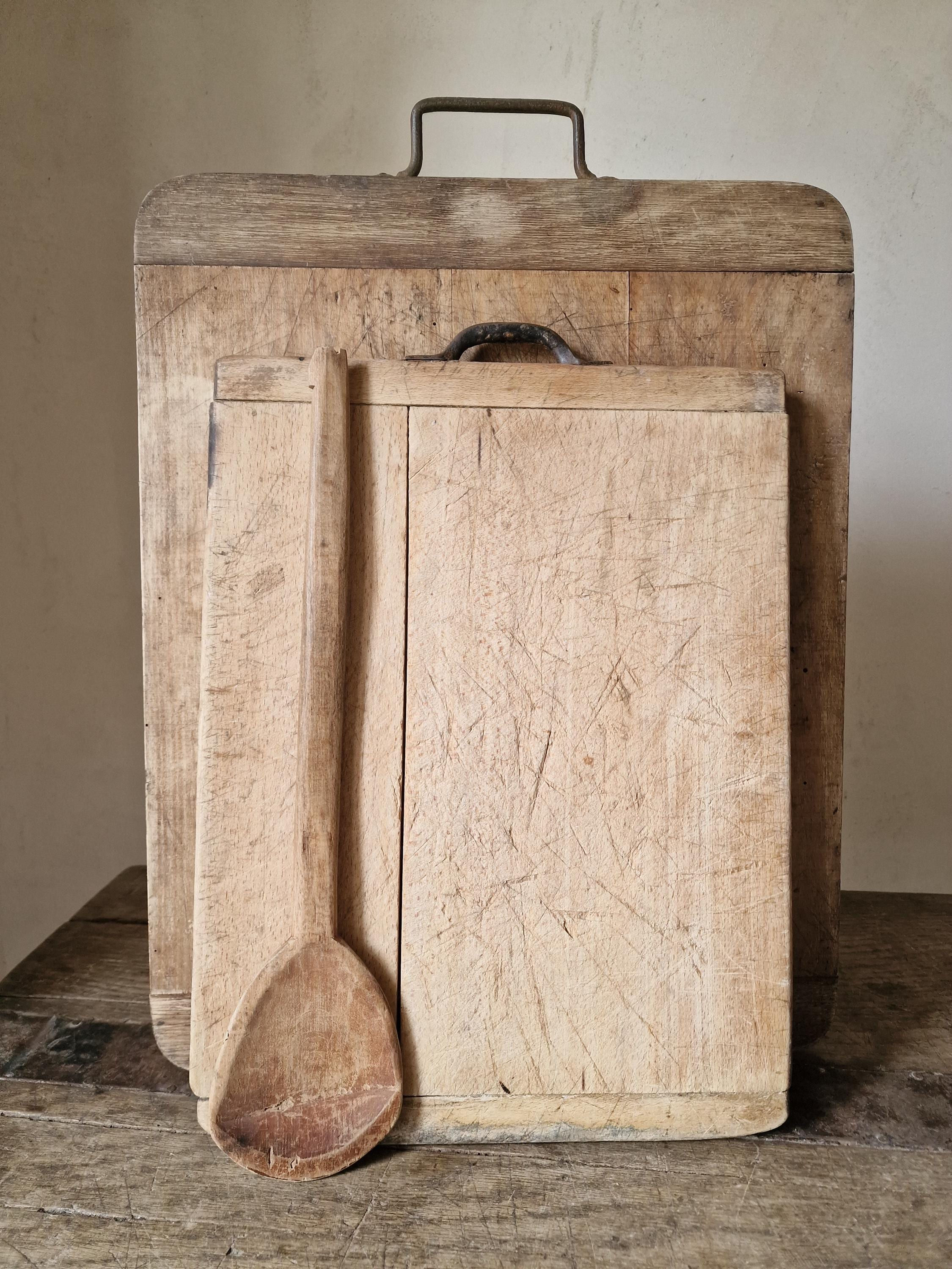 Vintage French Wooden Chopping Board.