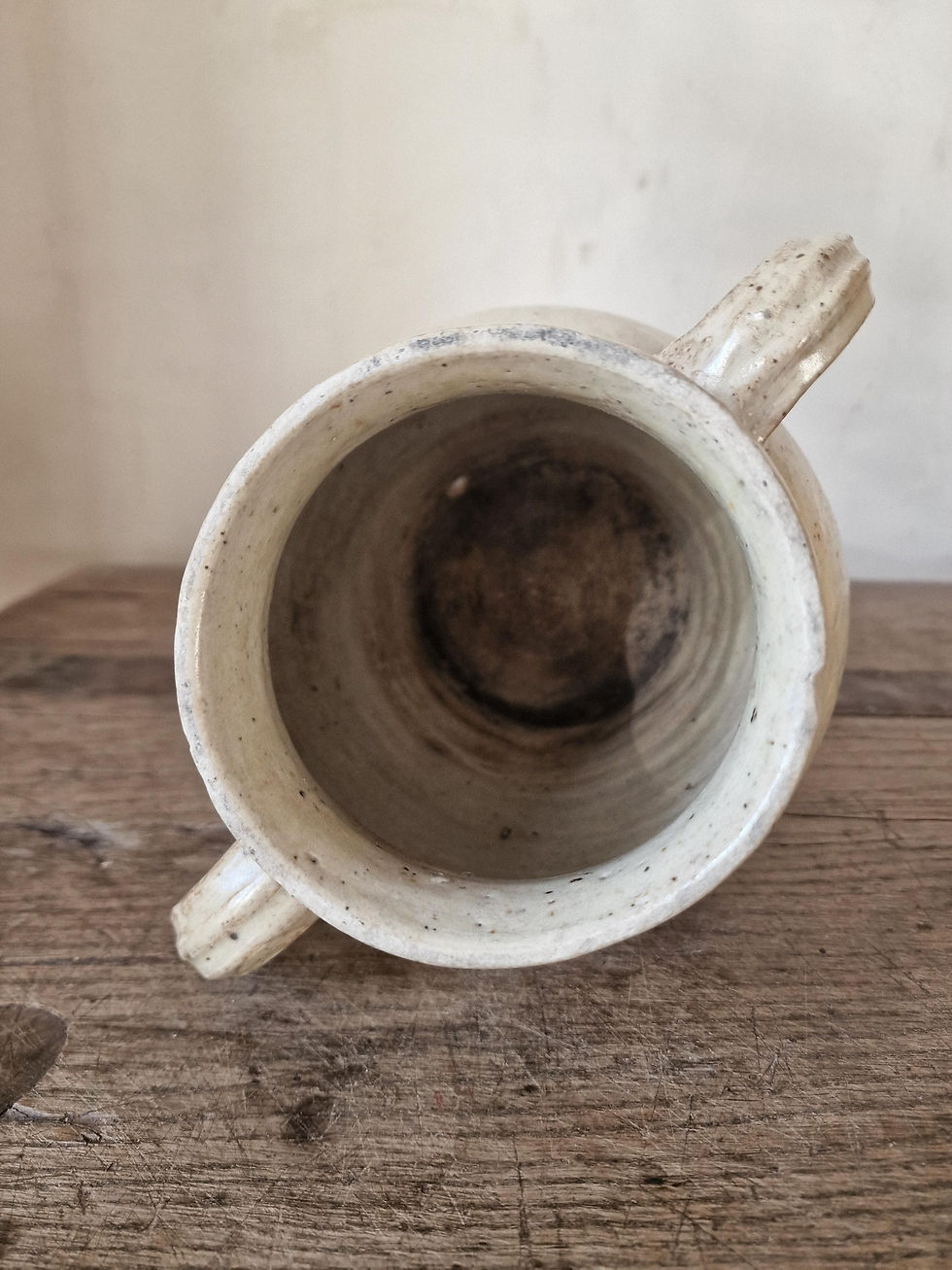 Thumbnail: Vintage French Rustic Pot. Farmhouse Pitcher. Stoneware Cruche.