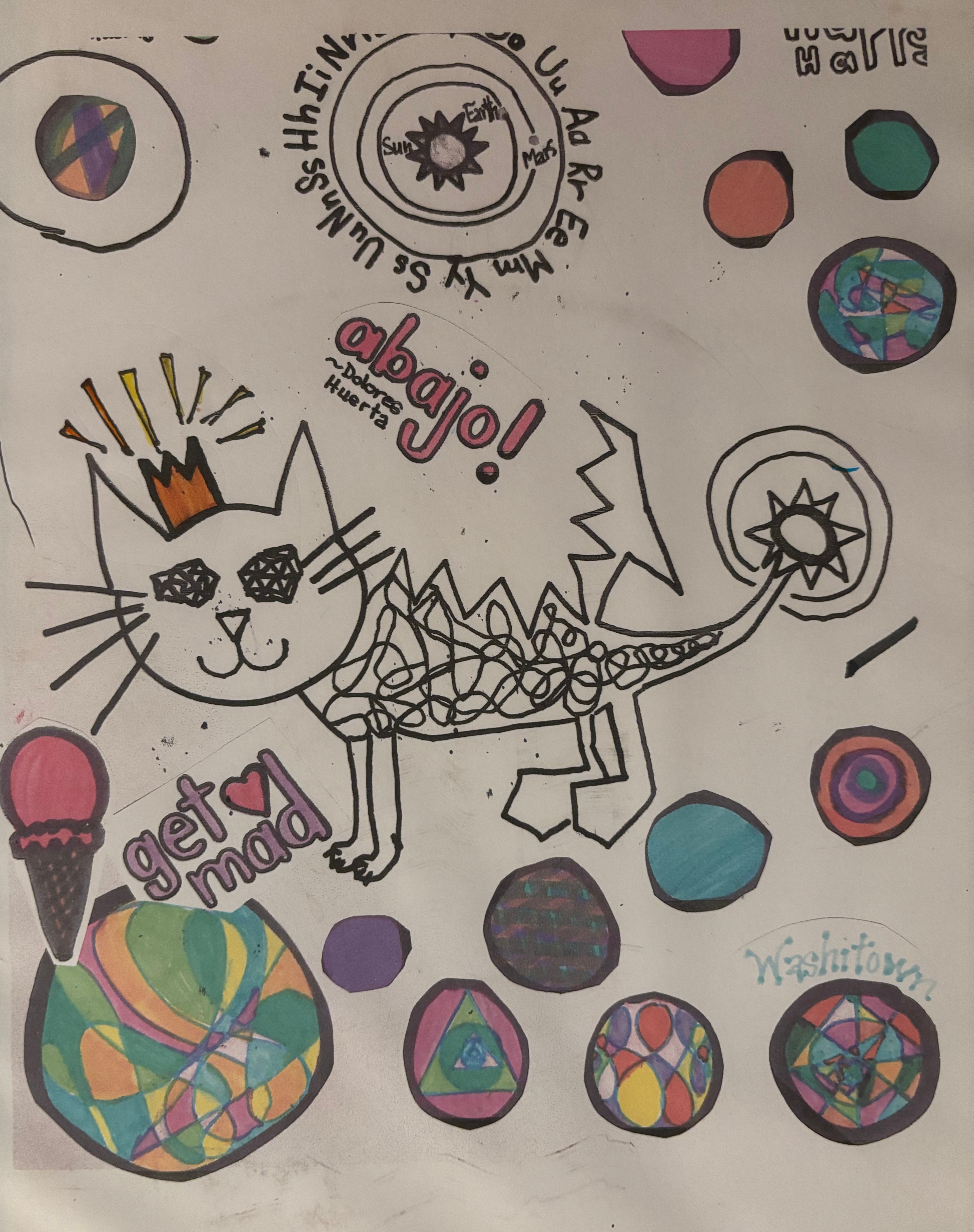 Abajo Rocket Cat (Punk)