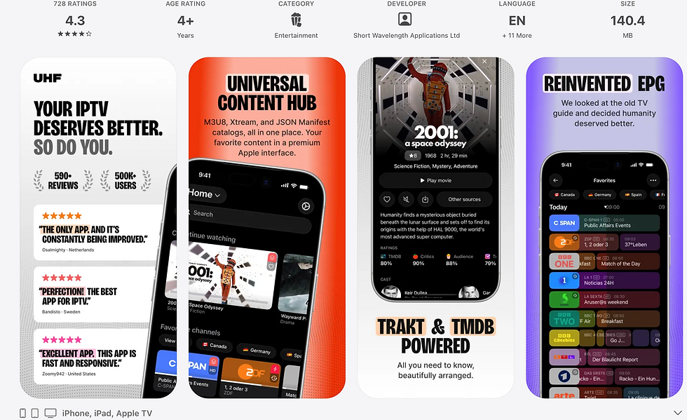 Xtream player for iOS and AppleTV is here!