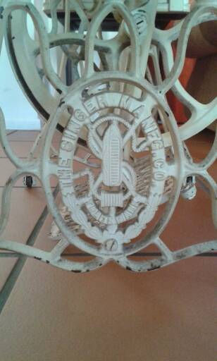 Antique Wrought Iron Singer Stand