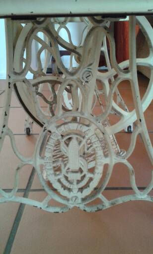 Antique Wrought Iron Singer Stand