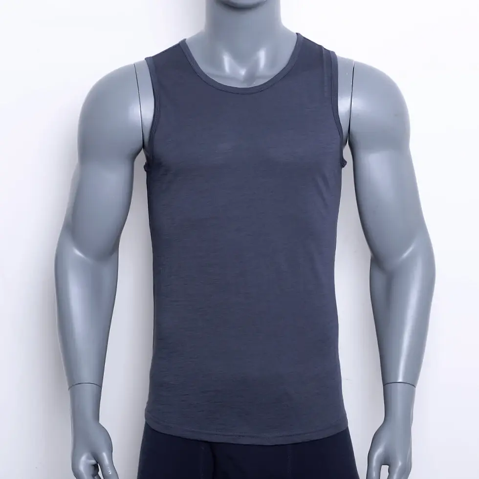 Thumbnail: Men's 100% Merino Wool Tank Top Ultralight Merino Wool Base Layer Tank Tops Men 