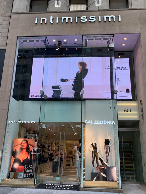 structural support of a video wall in an existing retail space