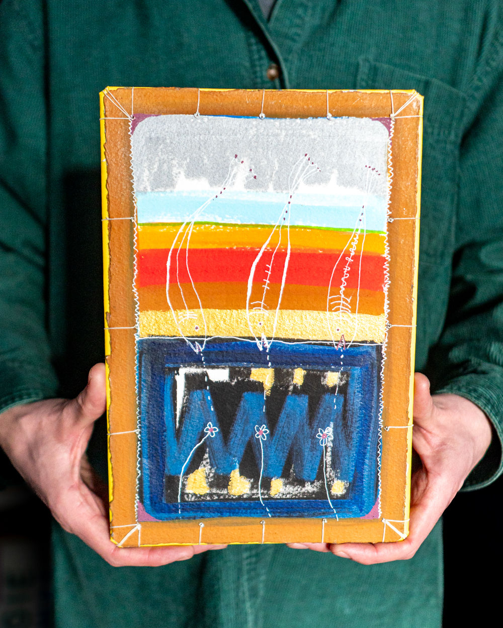 Over the Rainbow, 7.5in x 10.5in, Hardcover, Mixed-Media Blank Journal