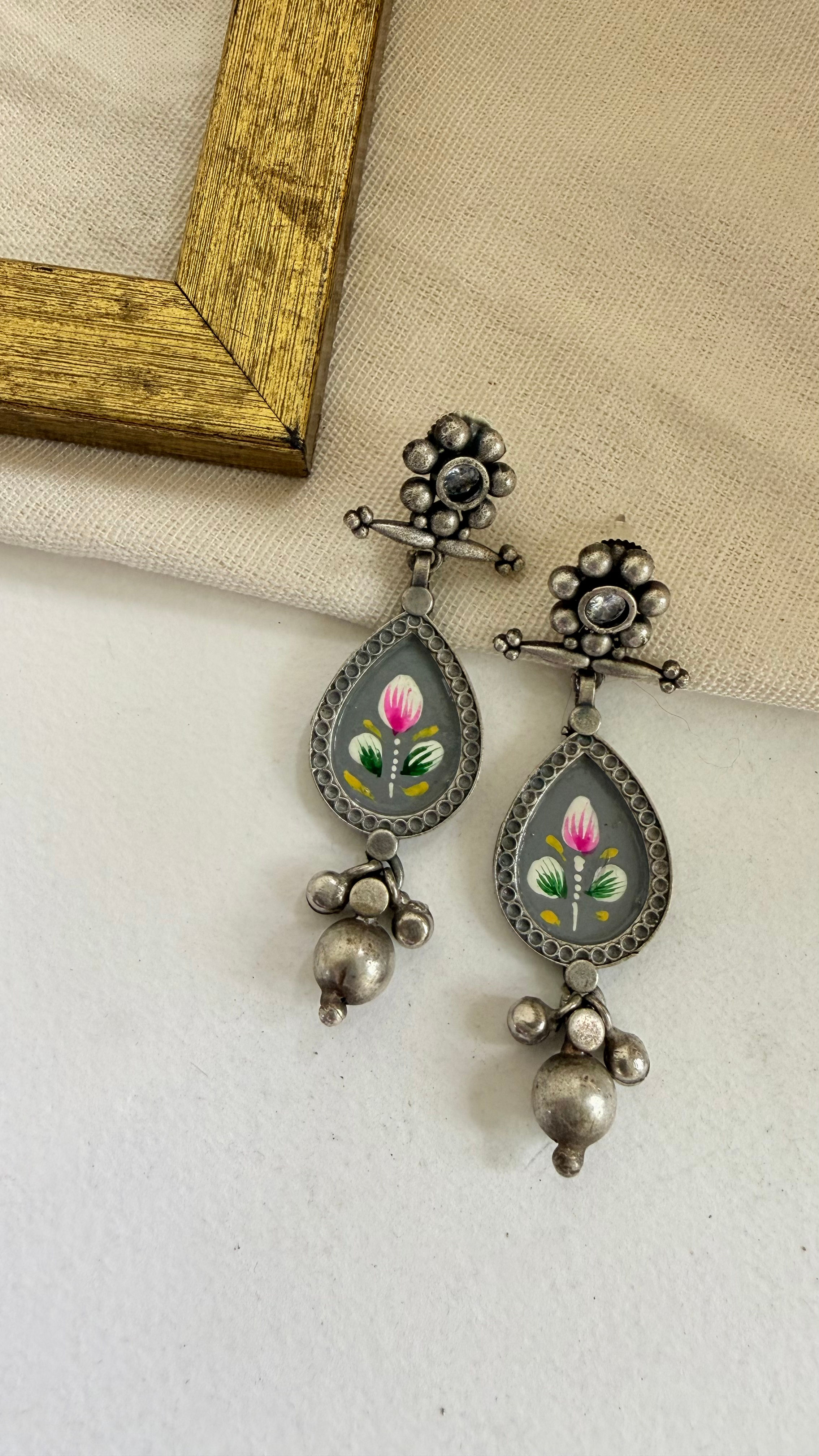Vina hand painted earrings