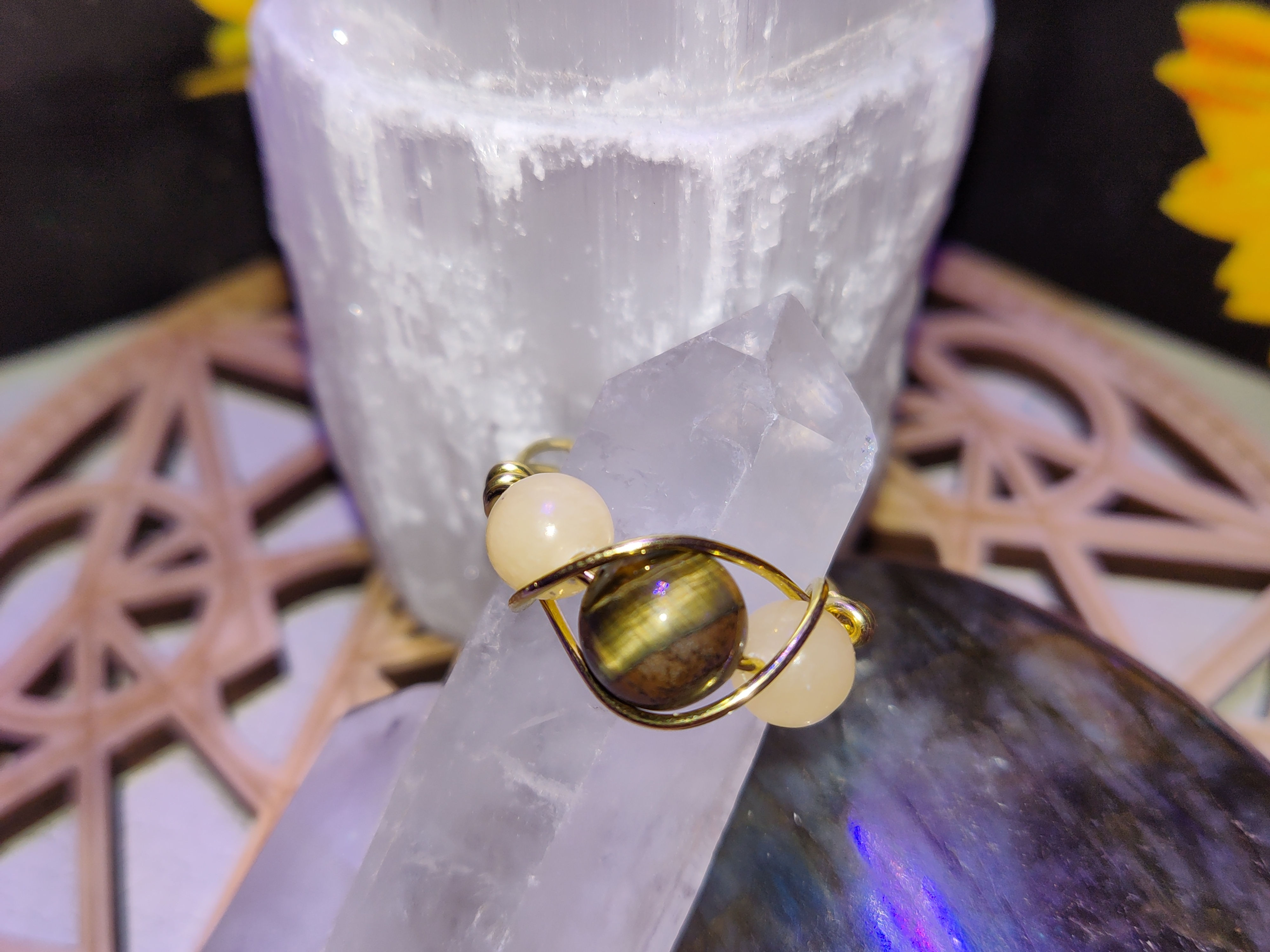 Healing Tiger's eye chakra ring
