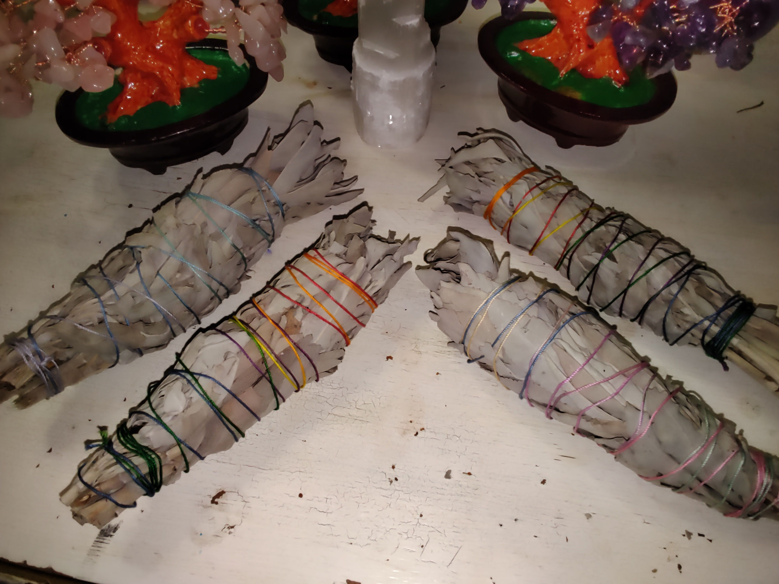 7" white Sage wand