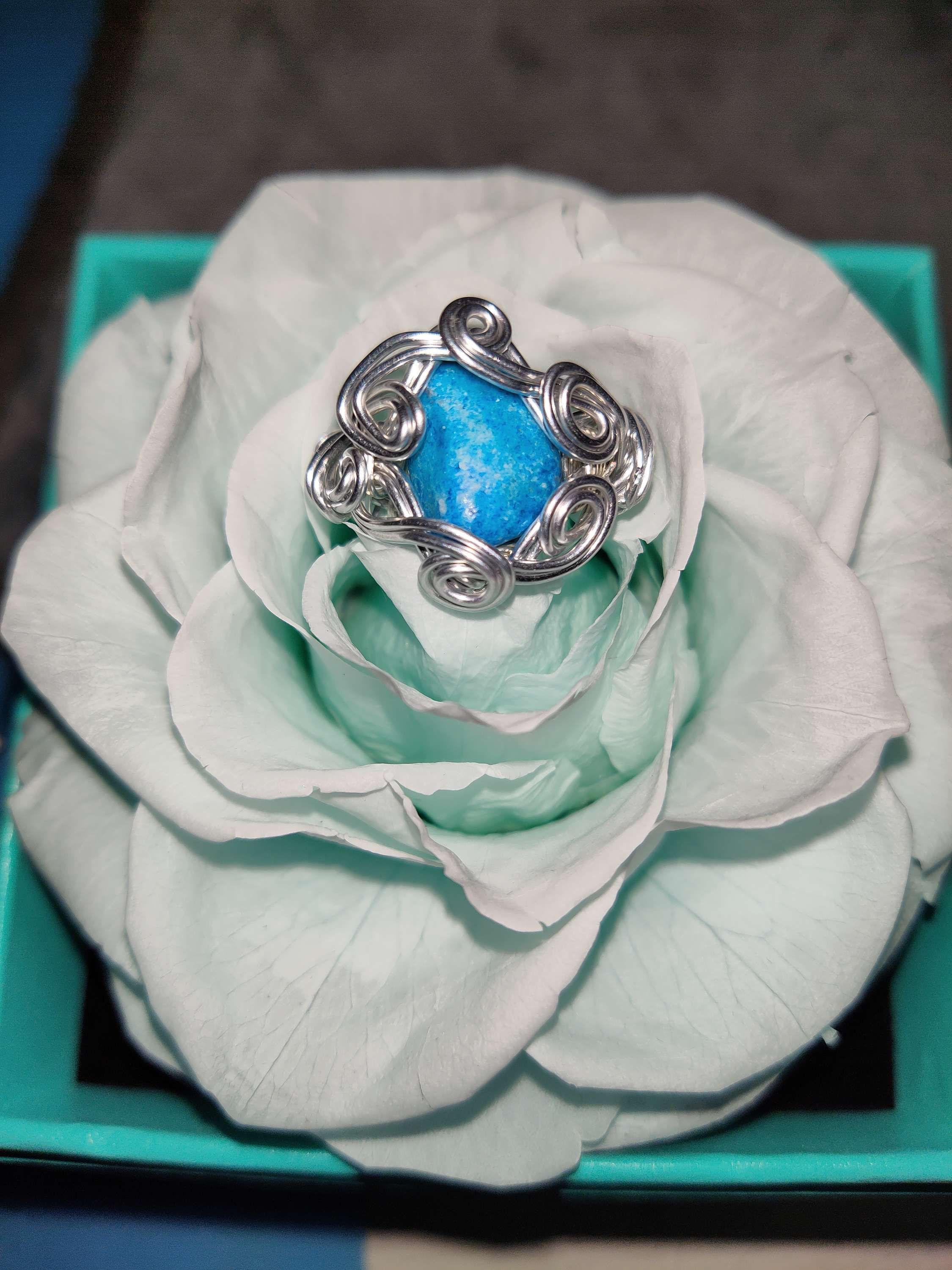 Healing turquoise ring size 5.5
