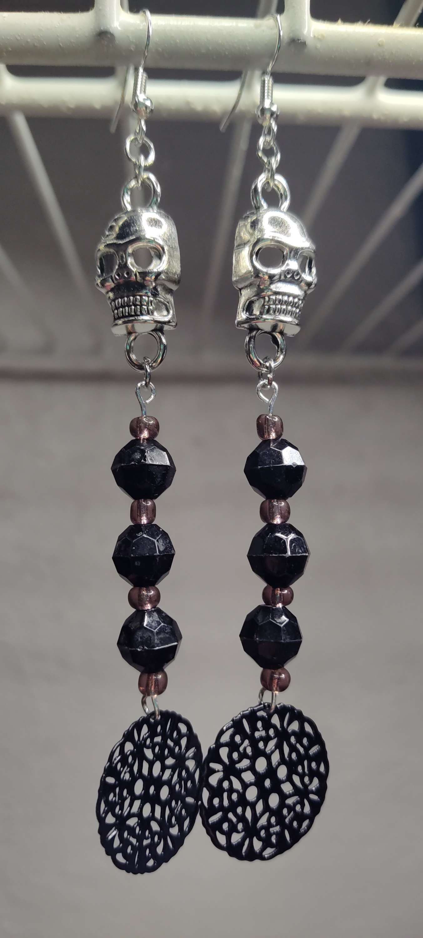 Sassy Skull custom dangle earrings 
