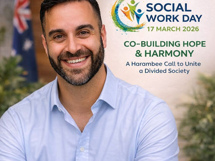 Award-winning social worker, national advisor, and PhD researcher Michael Elwan joins the World Social Work Day 2026 panel exploring hope, harmony, and collective responsibility.