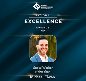 Michael Elwan - Social Worker of the year National award AASW