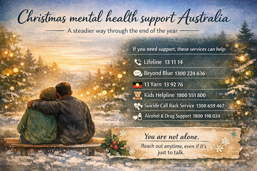 Award-winning social worker, national advisor, and PhD researcher Michael Elwan shares Christmas mental health support Australia resources and crisis help options.
