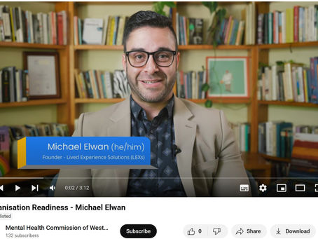michael elwan Honoured to be featured by the WA Mental Health Commission