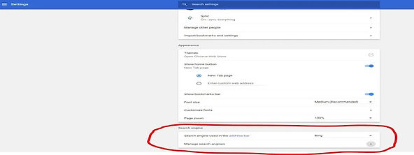Microsoft search engine Bing