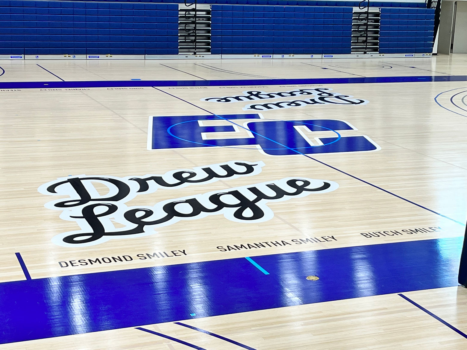 Drew League - Floor Graphics Install