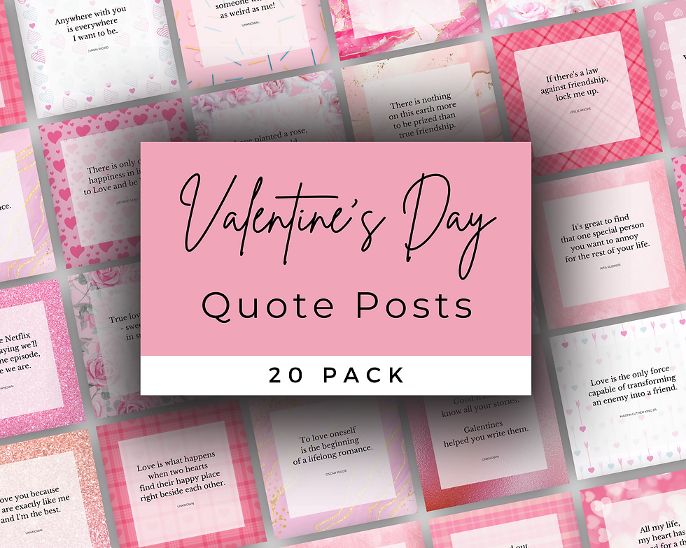 Valentines Instagram Post Templates | Editable Canva Templates