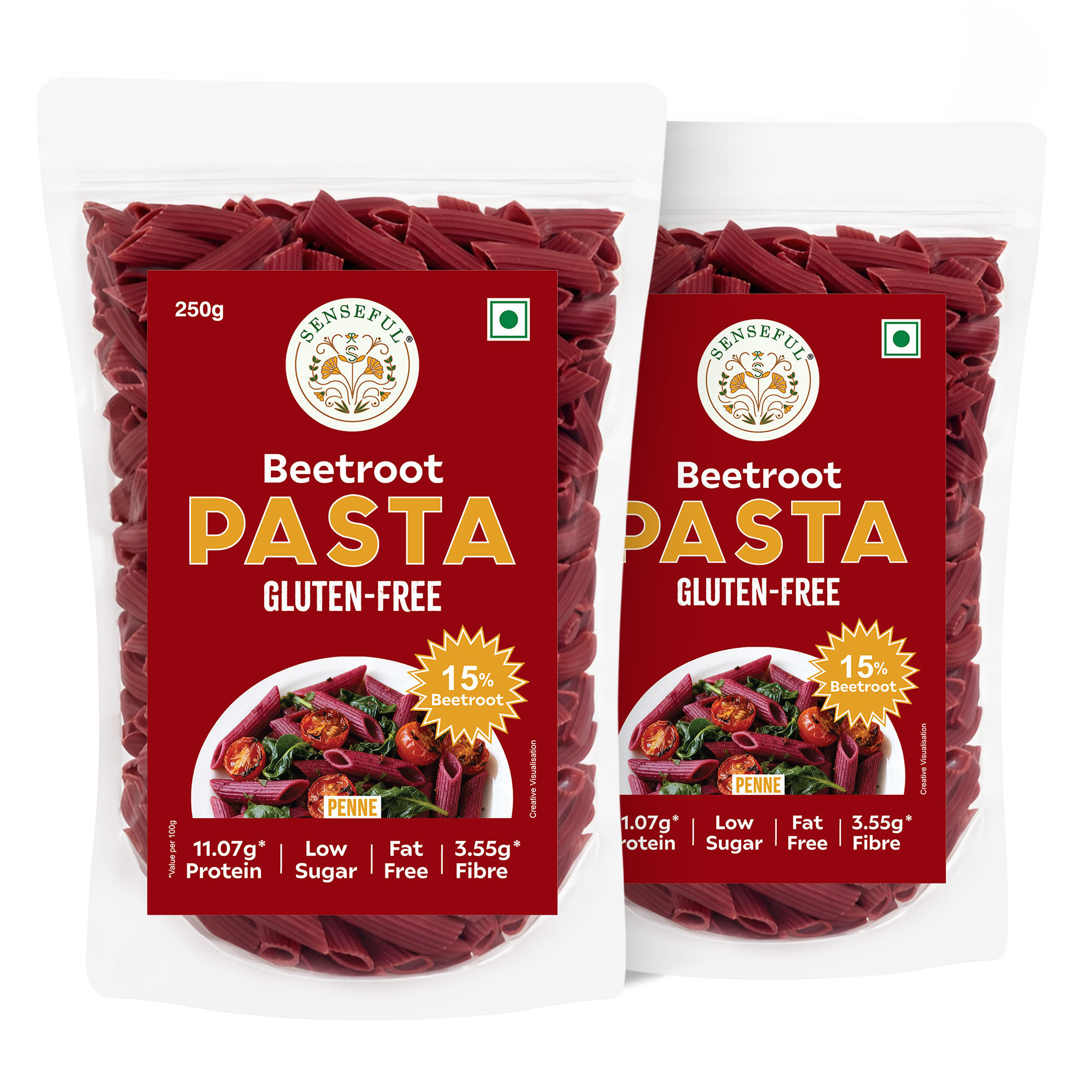 Beetroot Penne Pasta Pack of 2