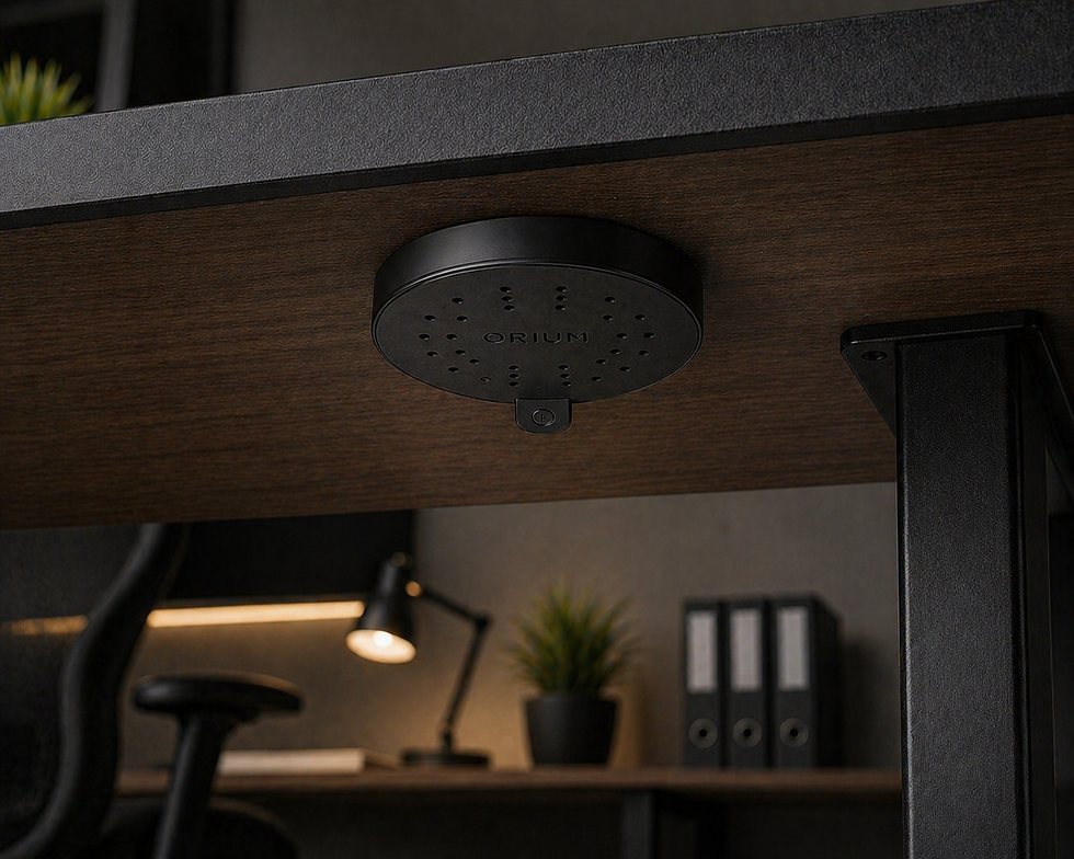 Thumbnail: ORIUM scent diffuser mounted under a desk